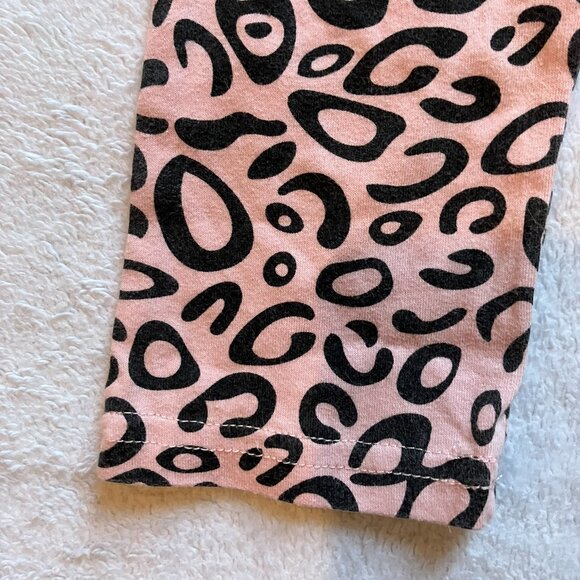 Baby Leopard Print Pants 3-9M Pink Black Animal Print GUC - Picture 7 of 15